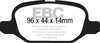 EBC 11+ Fiat 500 1.4 (ATE Calipers) Yellowstuff Rear Brake Pads