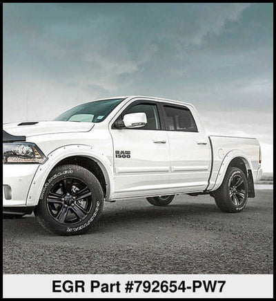 EGR 09+ Dodge Ram LD Bolt-On Look Color Match Fender Flares - Set - Bright White