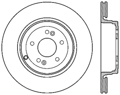 StopTech 10 Hyundai Genesis Coupe w/ Factory Brembo Slotted & Drilled Right Rear Rotor