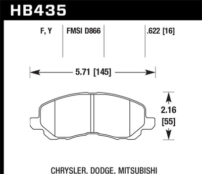 Hawk 00-05 Eclipse GT HPS Street Front Brake Pads