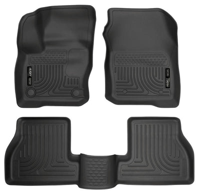 Husky Liners 2016 Ford Focus Weatherbeater Front and 2nd Seat Floor Liners - Black