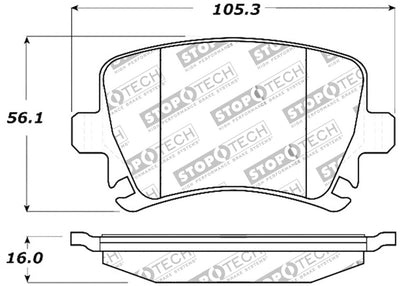 StopTech Performance 06-09 Audi A3 / 05-09 Audi A4/A6 / 08-09 Audi TT / 06-09 VW GTI / 06-09 Jetta