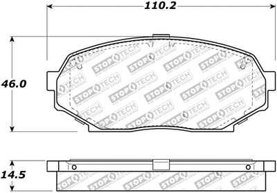 StopTech Street Touring 90-93 Mazda Miata Front Brake Pads D525