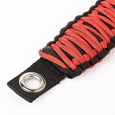 Rugged Ridge Paracord A-Pillar Grab Handle Red 07-18 Jeep Wrangler JK