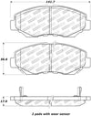 StopTech Street Touring 03-10 Honda Accord / 02-06 CR-V Front Brake Pads