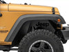 Officially Licensed Jeep 07-18 Wrangler JK Aluminum Inner Fender Liners w/ Jeep Logo- Front-Txt Blk