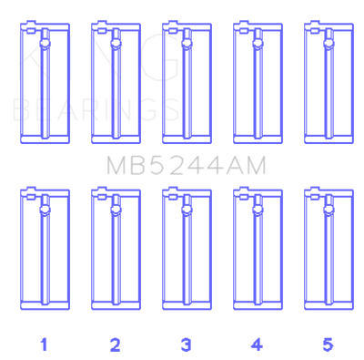 King Honda 91CI/1.5L D15A2/D15A3/D15B1/D15B2/D15B7/D15B8/D15Z1 (Size STD) Main Bearing Set