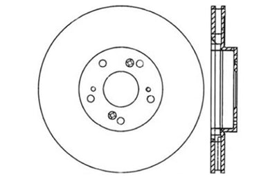 StopTech 06-08 Honda Civic Si Cross Drilled Right Front Rotor