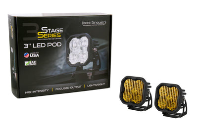Diode Dynamics SS3 LED Pod Pro - Yellow Combo Standard (Pair)