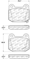 StopTech Performance ST-22 2-Piston Rear Caliper Brake Pads