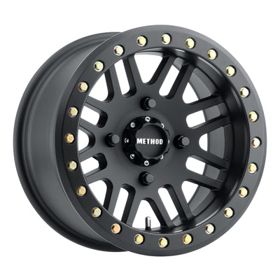 Method MR406 UTV Beadlock 15x8 4+4/0mm Offset 4x136 106mm CB Matte Black w/BH-H24100 Wheel