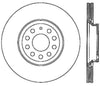 StopTech Power Slot 09 VW CC (Passat CC) / 06-09 Passat (ex Syncro) Left Rear CRYO-STOP Slotted Rot