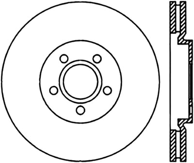 StopTech 03-09 Chrysler PTCruiser Tur / 03-05 Dodge Neon SRT-4 Front Left Slotted & Drilled Rotor