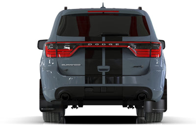 Rally Armor 16-22 Dodge Durango GT / RT / SRT / SXT Black UR Mud Flap White Logo