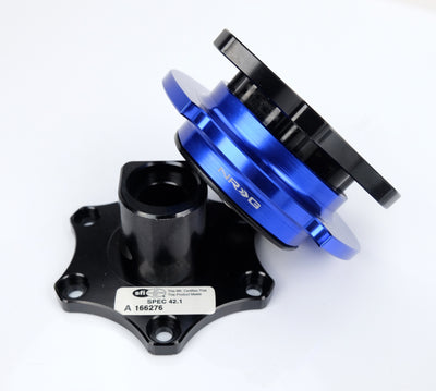 NRG Race Short Hub Datsun - Black Body Blue Ring