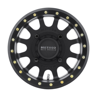 Method MR401 UTV Beadlock 14x7 4+3/+13mm Offset 4x156 132mm CB Matte Black w/BH-H20875 Wheel