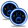 Oracle 7in High Powered LED Headlights - Black Bezel - Blue