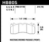 Hawk 15-17 Ford Mustang Brembo Package HPS 5.0 Front Brake Pads