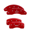 MGP 4 Caliper Covers Engraved Front & Rear JEEP Red finish silver ch