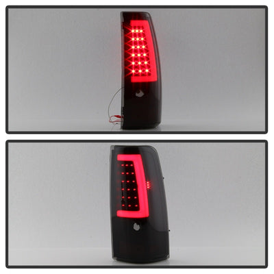 xTune Chevy Silverado 1500/2500/3500 99-02 Version 3 Tail Lights Black Smoke ALT-ON-CS99V3-LBLED-BSM