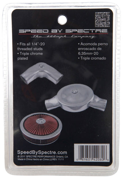 Spectre Air Cleaner Nut Low Profile (Fits 1/4in.-20 Threading) - Chrome