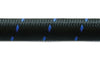 Vibrant -10 AN Two-Tone Black/Blue Nylon Braided Flex Hose (10 foot roll)