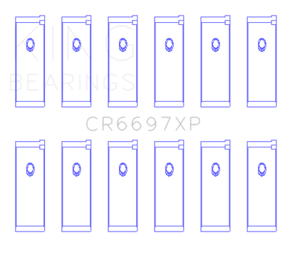 King Nissan RB25/RB26 (Size 0.25mm) Performance Rod Bearing Set