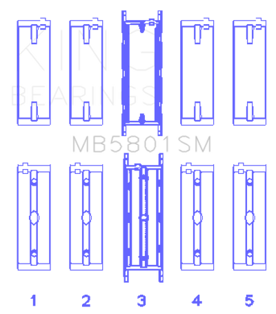 King BMW S63 Crankshaft Main Bearing Set