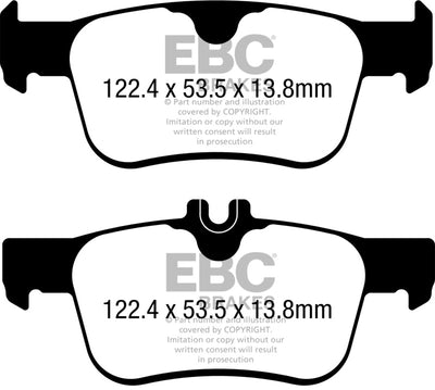 EBC 17-21 Honda Civic Hatchback Redstuff Rear Brake Pads