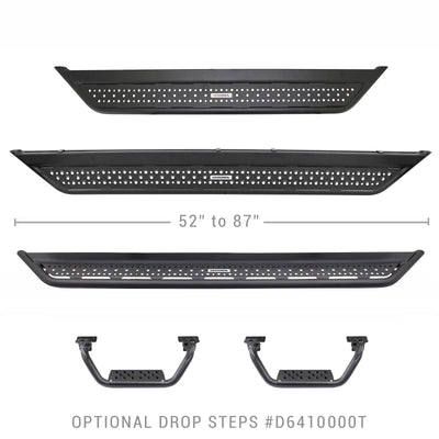 Go Rhino 21-23 Ford Bronco 2DR Sport Utility Dominator Xtreme D6 Side Steps 6in - 57in Long
