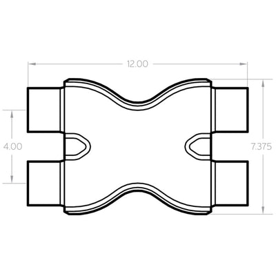 MagnaFlow Smooth Trans X 2.25/2.25 X 12 SS