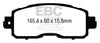 EBC 13+ Nissan Altima 2.5 (L33) Sedan Ultimax2 Front Brake Pads