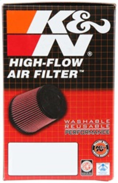 K&N Universal Rubber Filter 2-1/2in Flg / 4-1/2in OD B / 3-1/2in OD T / 6in H - Black Top