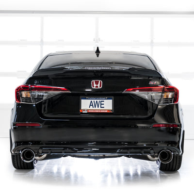 AWE Tuning 2022+ Honda Civic Si FE1 FWD Track Edition Catback Exhaust - Dual Chrome Silver Tips
