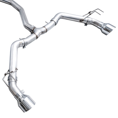 AWE Tuning 2022+ Honda Civic Si FE1 FWD Track Edition Catback Exhaust - Dual Chrome Silver Tips