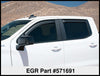 EGR 2019 Chevy 1500 Crew Cab In-Channel Window Visors - Dark Smoke