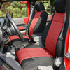 Rugged Ridge Seat Cover Kit Black/Red 07-10 Jeep Wrangler JK 2dr