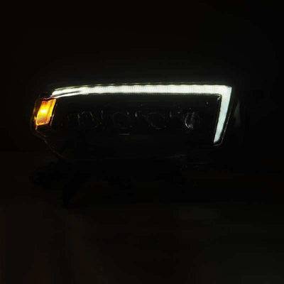 AlphaRex 10-13 Toyota 4Runner NOVA LED Proj Headlights Plank Style Alpha Black w/Seq Signal/DRL