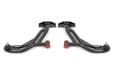BMR Suspension 05-14 Ford Mustang Lower A-Arms - Black Hammertone - Non-Adjustable