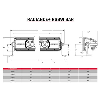 Rigid Industries Radiance+ 30in. RGBW Light Bar