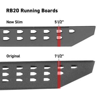 Go Rhino RB20 Slim Running Boards - Universal 80in. - Tex. Blk