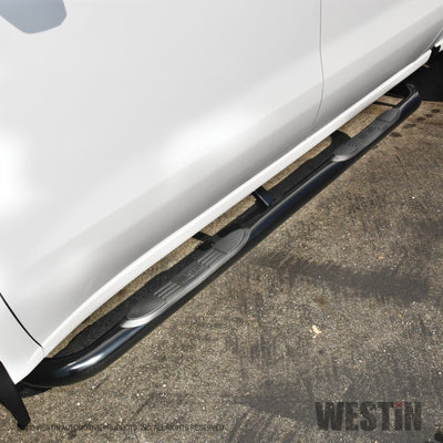 Westin 2019 Chevrolet Silverado/Sierra 1500 Crew Cab E-Series 3 Nerf Step Bars - Black