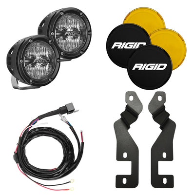 Rigid Industries 2021 Ford Bronco A-Pillar Light Mount Kit (Incl. 4In 360-Series Drive)