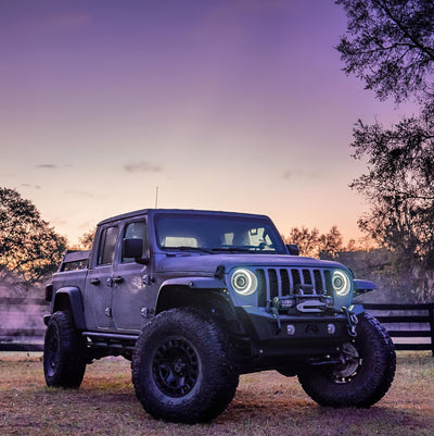 Oracle Jeep JL/Gladiator JT Oculus Switchback Bi-LED Projector Headlights - Amber/White Switchback