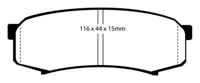 EBC 10+ Lexus GX460 4.6 Greenstuff Rear Brake Pads