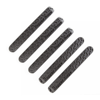 Rugged Ridge Elite Dr Hndle Inserts Black Tread 4Dr 07-18 Jeep Wrangler JK