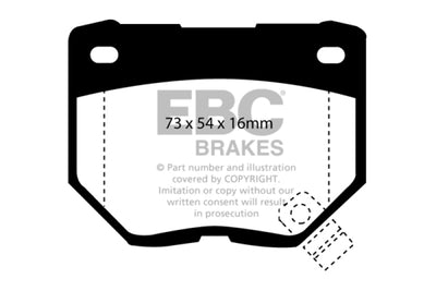 EBC 89-95 Nissan Skyline (R32) 2.6 Twin Turbo GT-R Yellowstuff Rear Brake Pads