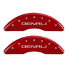 MGP 4 Caliper Covers Engraved Front & Rear Denali Red finish silver ch