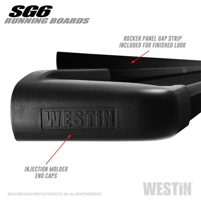 Westin SG6 Black Aluminum Running Boards 79 in
