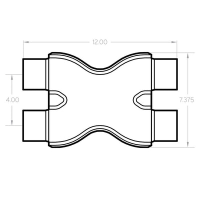 MagnaFlow Smooth Trans X 2.5/2.5 X 12 SS